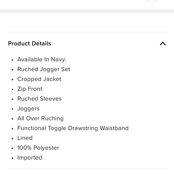 Navy Ruched Jogger Set 🌟 - Picture 5 of 6